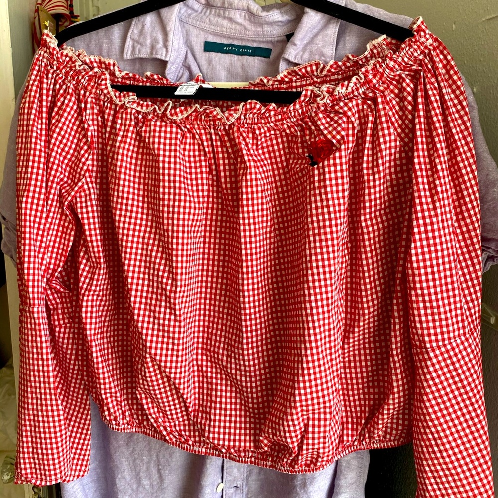 Gingham Crop Top Forever 21